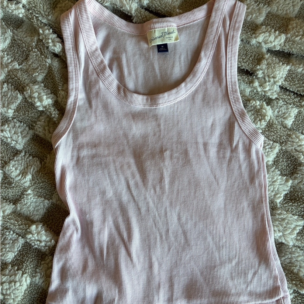 Universal Thread Light Pink Ribbed Tank Top